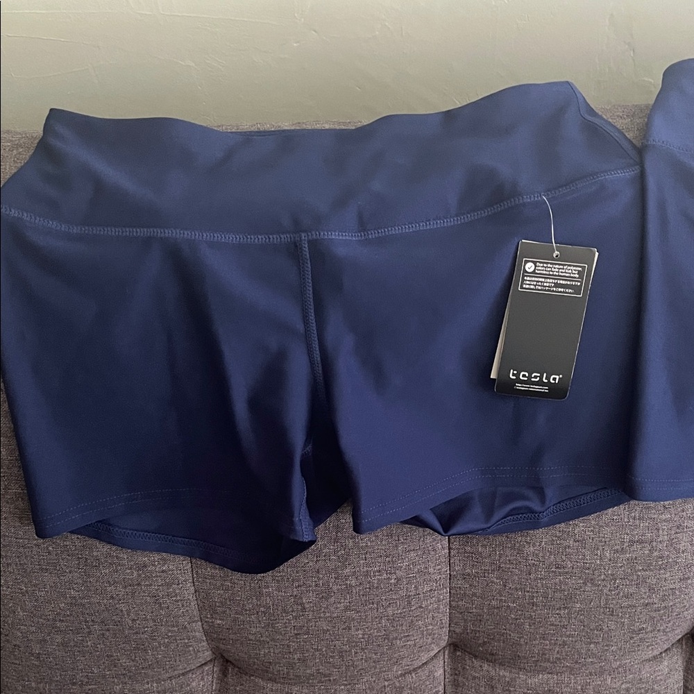 Tesla Women's Deep Blue Athletic Shorts